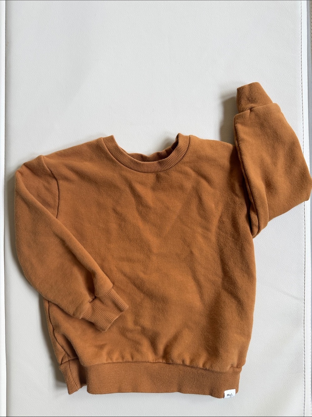 Miles & The Label Crewneck Sweater in Rust